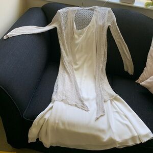 Beautiful Eileen Fisher dress and coverlet.